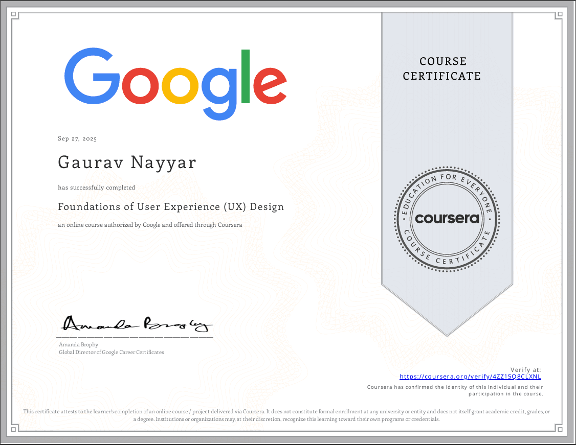 Foundations of UX Design